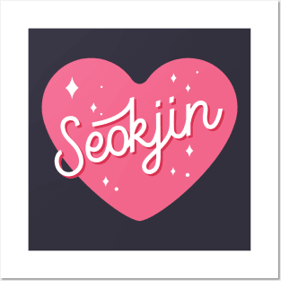 BTS Kim Seokjin name typography Posters and Art